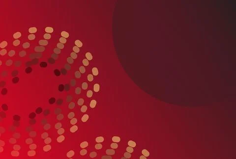 Abstract red gradient and gold wave shapes background Fotos de archivo