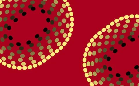 Abstract red gradient and gold wave shapes background Fotos de archivo