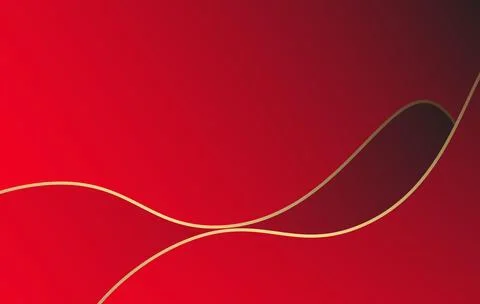 Abstract red gradient and gold wave shapes background Fotos de archivo