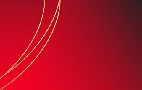 Abstract red gradient and gold wave shapes background Fotos de archivo