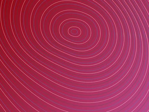 Abstract Red Gradient Background with Concentric Circles Creating a Ripple .. Stock Illustration