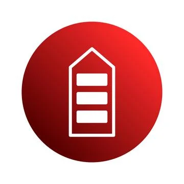 Abstract red gradient circle button displaying data upload icon with horizo.. イラスト素材