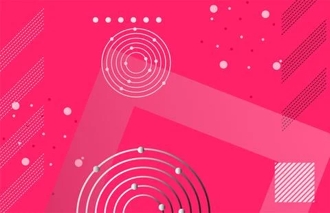 Abstract red gradient geometric elements ,circles and lines design for web .. 库存插图