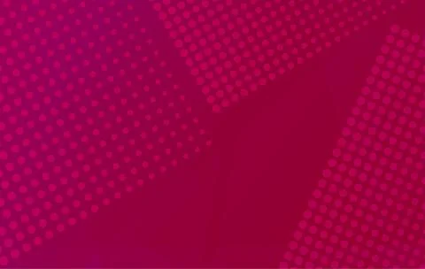 Abstract Red Gradient Polygon Background with Halftone Dots Vector Illustrazione stock
