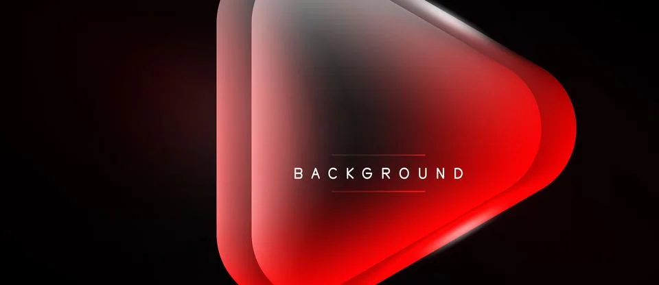 Abstract red gradient shape over black background. Text reads background. M.. Stock Illustration