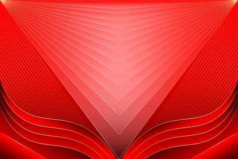 Abstract Red Gradient V Shape Background Modern Geometric 3D Design Stock Illustration