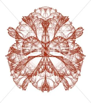 Abstract red graphical ornament Stock Illustration