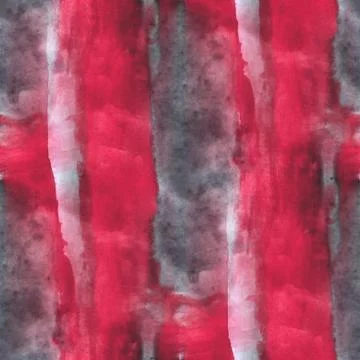 Abstract red, gray seamless painted watercolor background on pap Stock Illustration
