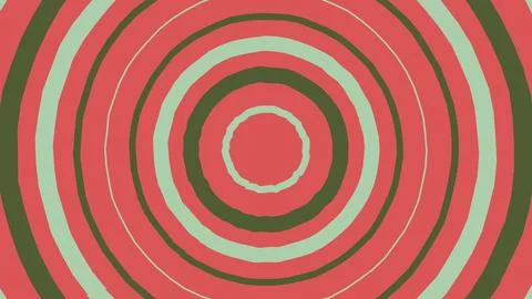 Abstract red green and gray concentric circles pattern Illustrazione stock