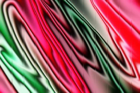 Abstract Red Green Metallic Liquid Wave Background Stock Illustration