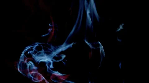 Abstract Red Green Smoke Stock-Footage 35947436