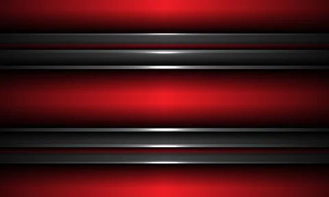 Abstract red grey metallic shadow line geometric design Stock Illustration