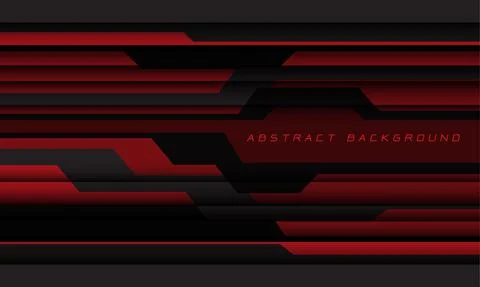 Abstract red grey polygon geometric shadow with blank space design modern tec Stock Illustration