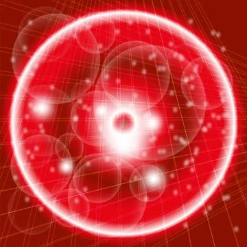 Abstract red grid circle light background Illustrazione stock