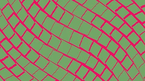 Abstract red grid pattern on a green background Stock Illustration