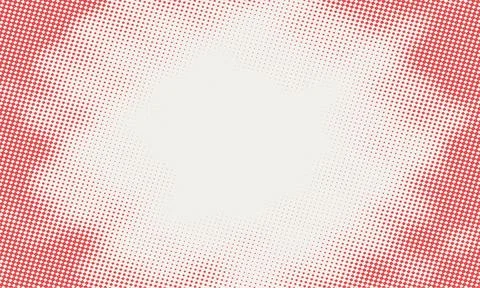 Abstract Red Halftone Dots Pattern with Fading Gradient Style Set Stock Illustration