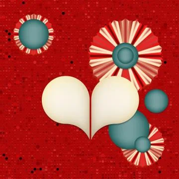 Abstract Red Halftone Dots Vector Background Stock Illustration