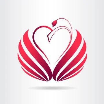 Abstract red heart Illustrazione stock