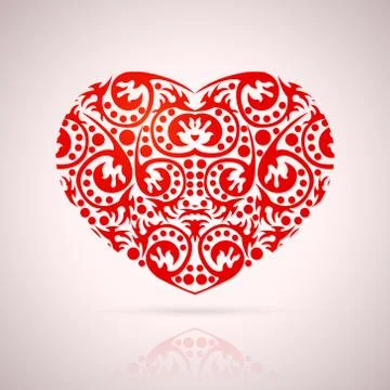 Abstract red heart Stock Illustration
