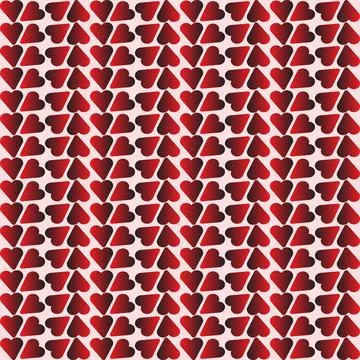 Abstract Red Heart Pattern for Valentine Gift Wrap and Romantic Decor Stock Illustration