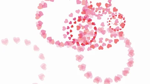 Abstract red heart on white background - 4k, loop, alpha Stock Footage 91277577