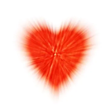 Abstract red heart on a white background. the concept of love, Valentine's da Stock Illustration