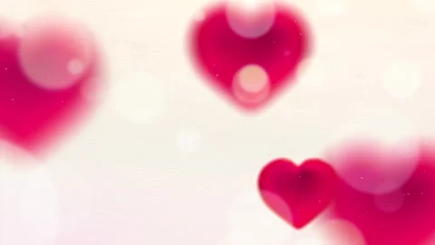 Abstract Red Hearts and Soft Light Bokeh Background for Romantic Themes 스톡 동영상 341920403