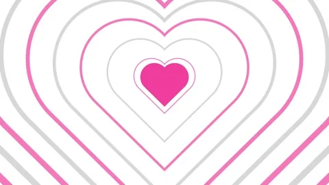 Abstract red hearts background with animated motion graphics loop animation Stock Footage 270383434