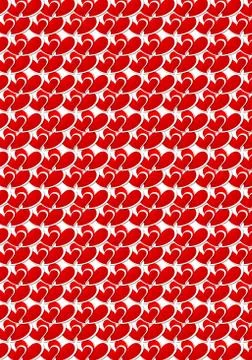 Abstract red hearts Valentine pattern Stock Illustration