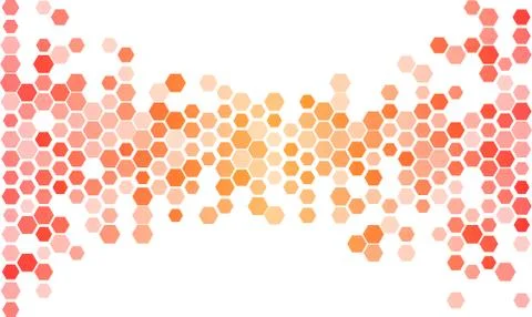 Abstract red Hexagon Background. Light Vector Pattern Stock Illustration