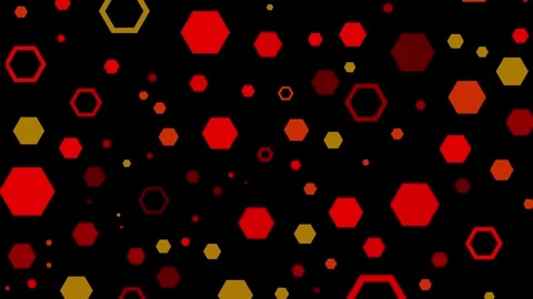 Abstract Red Hexagon Pattern Random Scaling 4K Loop Stock Footage 338277136
