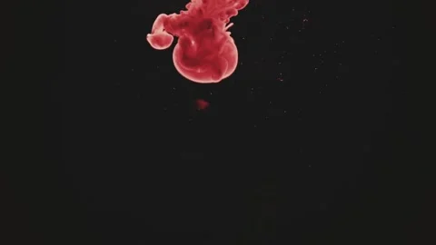 Abstract red ink colour flowing in water Video stock 117116055