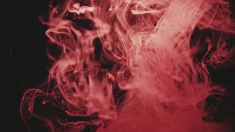 Abstract red ink colour flowing in water Video stock 117118526