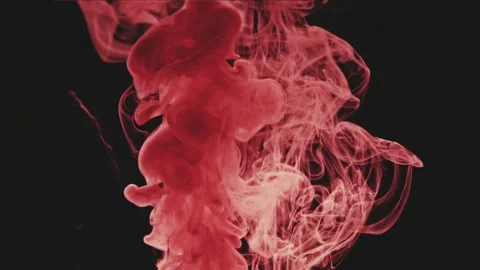 Abstract red ink colour flowing in water Video stock 117121253