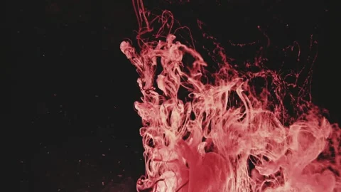 Abstract red ink colour flowing in water Video stock 117645760