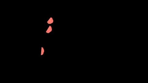 Abstract Red ink drop  on a black background for effects with Alpha V10 Stock Footage 94520131