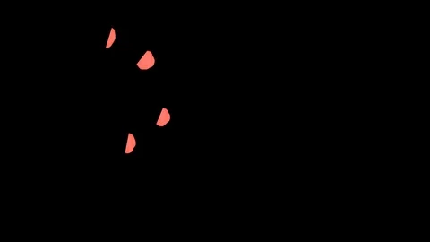 Abstract Red ink drop  on a black background for effects with Alpha V11 Stock Footage 94520134