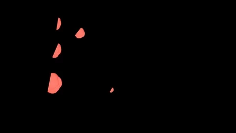 Abstract Red ink drop  on a black background for effects with Alpha V12 Stock Footage 94520142