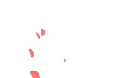 Abstract Red ink drop  on a white background for effects with Alpha V8 Stock Footage 94520175