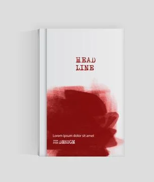 Abstract red ink splatter background element with a space.illustration vector Stock Illustration