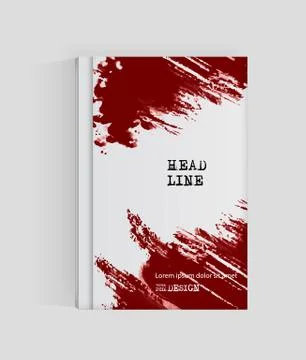 Abstract red ink splatter background element with a space.illustration vector Stock Illustration