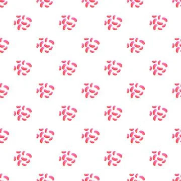 Abstract red kidney bean shape pattern background Illustrazione stock