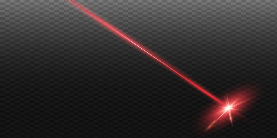 Abstract red laser beam. Illustrazione stock