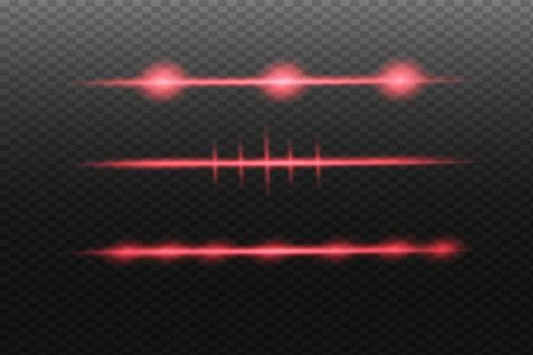 Abstract red laser beam. Stock Illustration