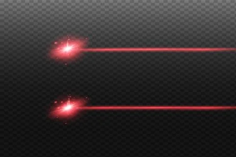 Abstract red laser beam. Illustrazione stock
