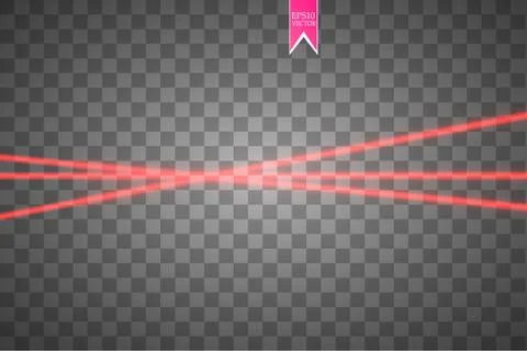 Abstract red laser beam. Vector illustration.the lighting effect.floodlight Stock Illustration