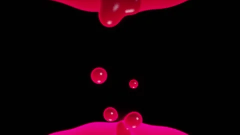 Abstract red lava lamp blob floating in seamless loop animation. Fluid moti.. Video stock 330421926