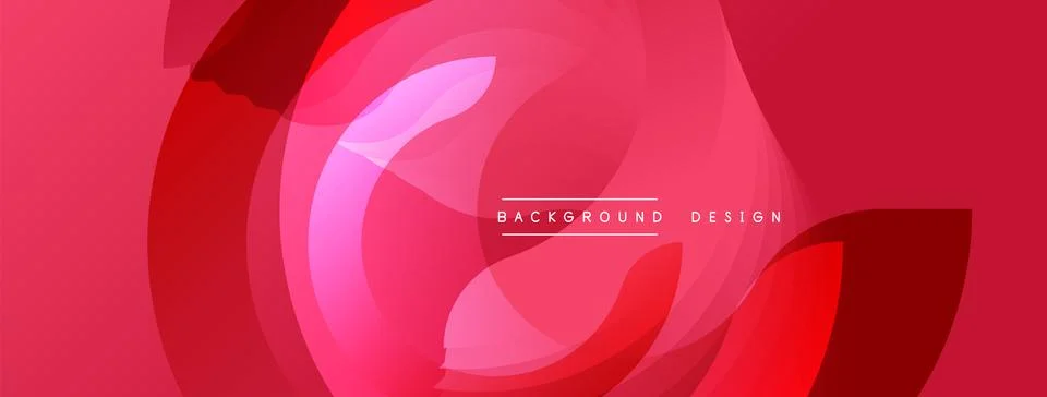 Abstract red layers create dynamic swirling pattern. Smooth gradients suggest Stock Illustration