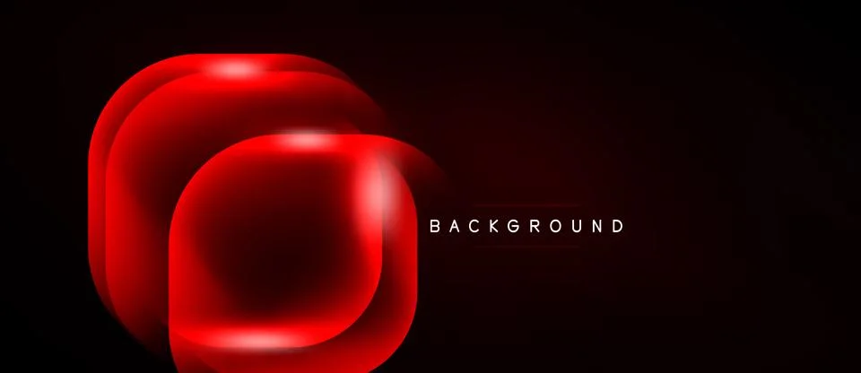 Abstract red layers over black background. Minimalist design, modern aestheti Stock Illustration