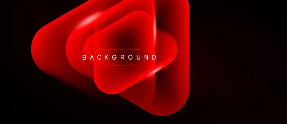 Abstract red layers over black background. Modern design with glowing effect, 스톡 일러스트